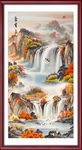 竖幅山水画