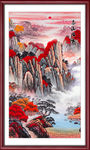 竖幅山水画
