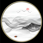 圆形山水画