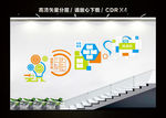 机器人乐高文化墙 学校楼梯文化