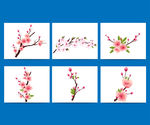 矢量桃花
