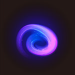 炫彩蓝紫透明旋涡星河光效素材