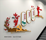 中国梦不忘初心党建文化墙