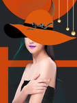 爱马仕美女装饰画