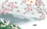 意境山水背景