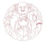 线雕人物福星圆形神仙电脑雕刻
