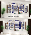 蓝色警营行为规范文化墙