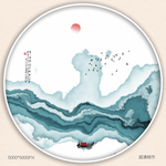 水墨山水画