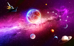紫色星空