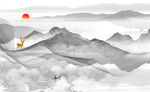 抽象水墨山水