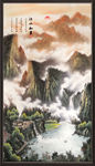竖幅山水画