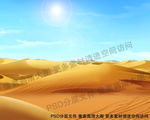 手绘沙漠风景