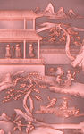 古代山水浮雕壁画
