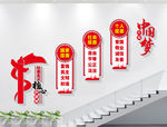 楼梯社会主义核心价值观展板