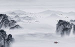 高端轻奢新山水画 TIF分层