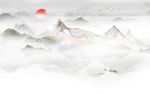 新中式客厅爆款山水 TIF分层