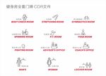 标识导向系统 健身会所标识牌设
