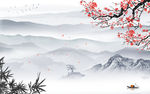 中式新背景墙山水 TIF分层