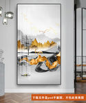 轻奢玄关麋鹿装饰画