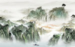 新款高档山水画 文件分层