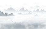 中国风高档山水画 文件分层