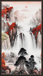 竖幅山水画
