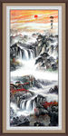 竖版山水画