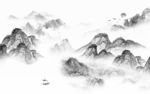 现代 高端灰山水画 文件分层
