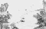 高清无框画背景墙 文件分层