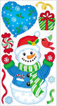 圣诞雪人充气贴纸包含刀模与图层
