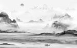 客厅意境画山水画 文件分层