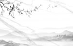 花鸟中式画山水画 文件分层