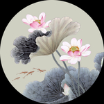 水墨荷花