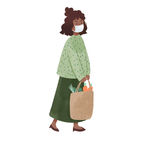 女子手绘插画