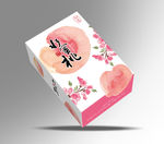 桃子包装平面展开图