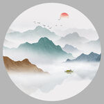 山水玄关画