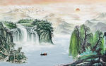 美景山河背景墙