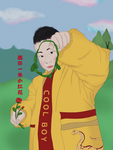 儿童节插画送你一朵小红花