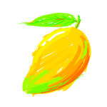 芒果插画 水果手绘图片