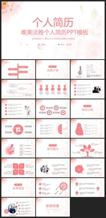 求职学生个人简历PPT素材