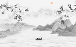 简约 新山水灰色画 tif分层