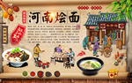 河南烩面背景墙