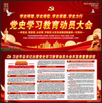 党史学习教育动员大会展板