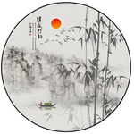 新中式竹子山水装饰画