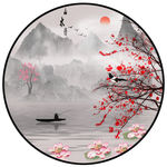 山水情 花鸟装饰画水墨国画图片