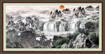 财源广进 江山如画 风水画