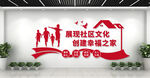 文明城市和谐社区幸福之家文化墙