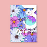 小清新花朵开业海报
