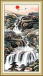 国画中式新玄关画