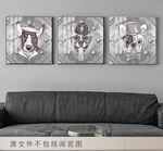 北欧装饰画三联画